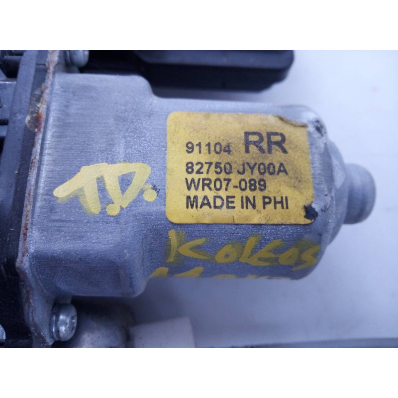 Recambio de elevalunas trasero derecho para renault koleos dynamique referencia OEM IAM 82750JY00A 91104 E1-A1-36-2