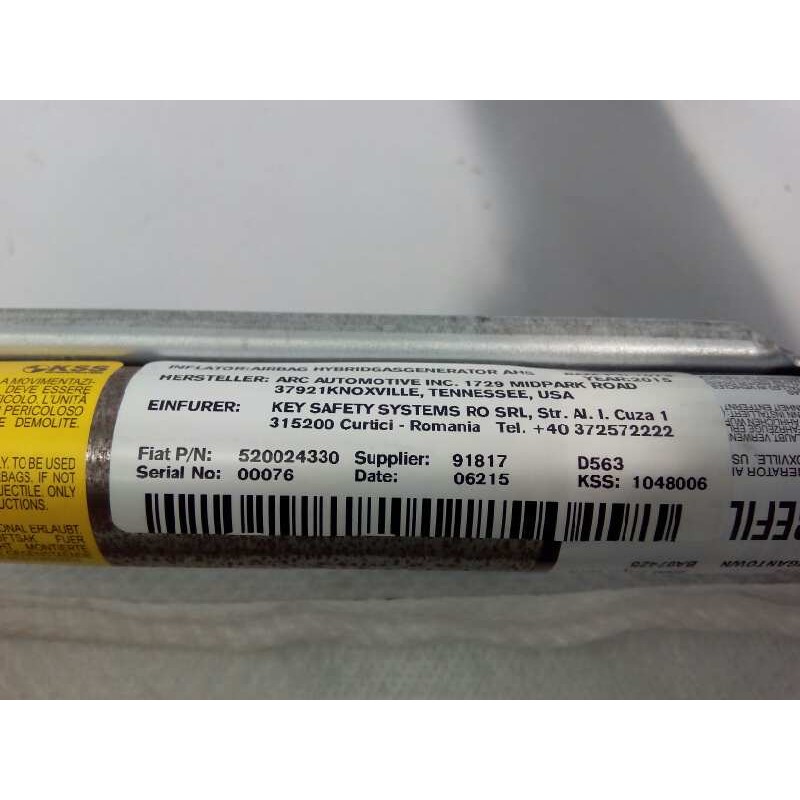 Recambio de airbag cortina delantero izquierdo para fiat 500 l (330) pop star referencia OEM IAM 520024330  E2-B2-60-1
