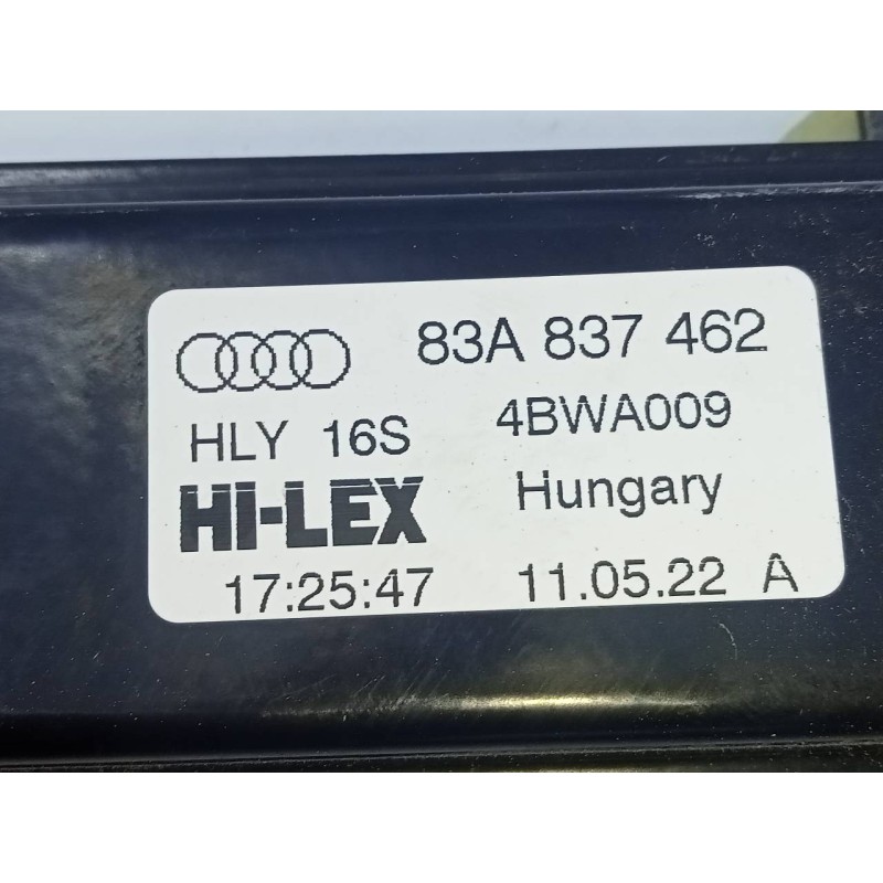 Recambio de elevalunas delantero derecho para audi q3 sportback (f3n) 40 tdi quattro referencia OEM IAM 83A837462 4BWA009 E1-B6-