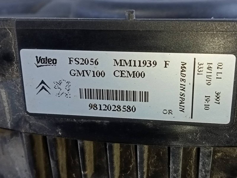 Recambio de electroventilador para citroën c-elysée origins referencia OEM IAM 9812028580 FS2056MM11939F P2-B8-28