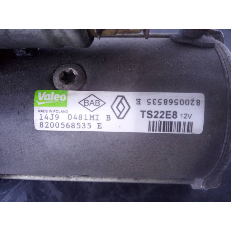 Recambio de motor arranque para renault koleos dynamique referencia OEM IAM 8200568535E  P3-B8-7-4