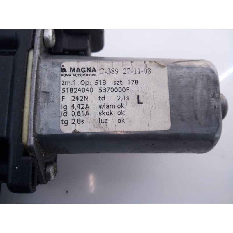 Recambio de elevalunas delantero izquierdo para fiat nuova 500 (150) sport referencia OEM IAM 51824040 5370000FI 