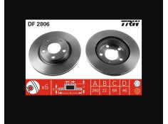 Recambio de disco freno delantero para audi a4 berlina (8e) referencia OEM IAM B130078 NUEVO T1-1-B2-2