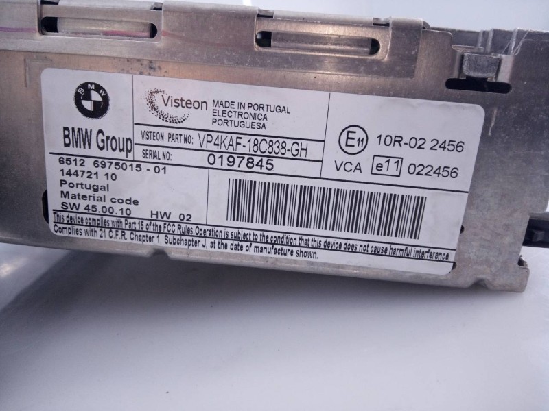 Recambio de sistema audio / radio cd para bmw serie 1 berlina (e81/e87) 118d referencia OEM IAM 65129299445  E3-A2-24-2