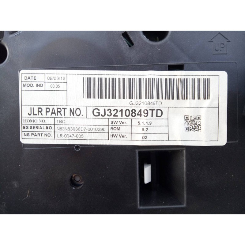 Recambio de cuadro instrumentos para land rover evoque hse dynamic referencia OEM IAM GJ3210849TD  E3-B3-14-4