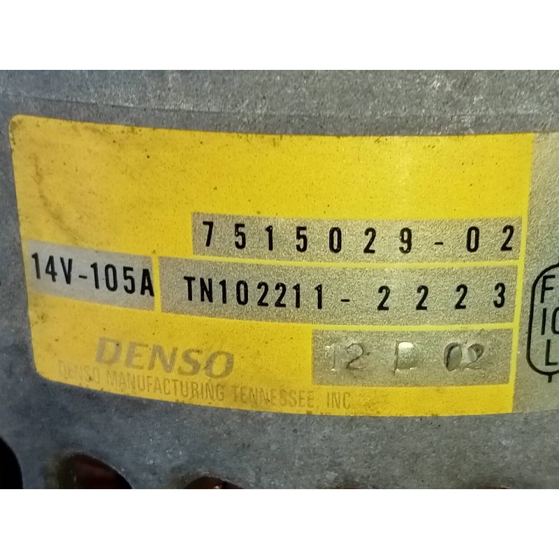 Recambio de alternador para mini mini (r50,r53) cooper referencia OEM IAM 751502902 TN1022112223 P3-B4-17-4