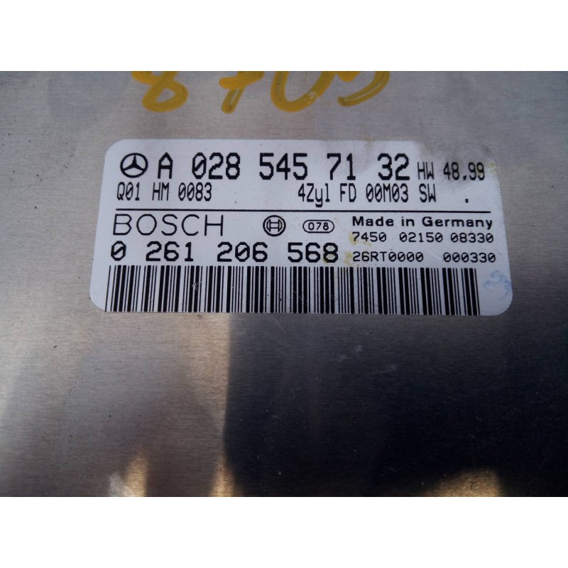Recambio de centralita motor uce para mercedes-benz clase clk (w208) cabrio 200 (208.435) referencia OEM IAM A0285457132 0261206