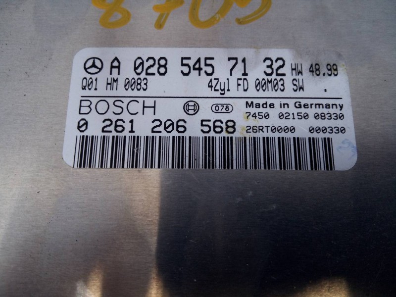 Recambio de centralita motor uce para mercedes-benz clase clk (w208) cabrio 200 (208.435) referencia OEM IAM A0285457132 0261206