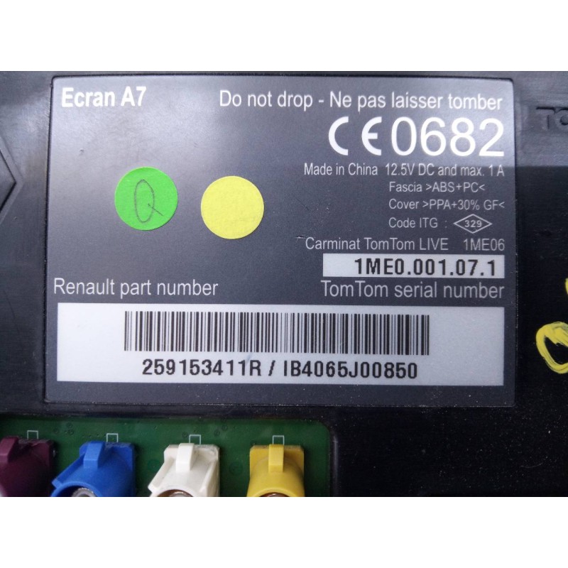 Recambio de sistema navegacion gps para renault megane iii berlina 5 p expression referencia OEM IAM 259153411R 10R0411174 E2-A1