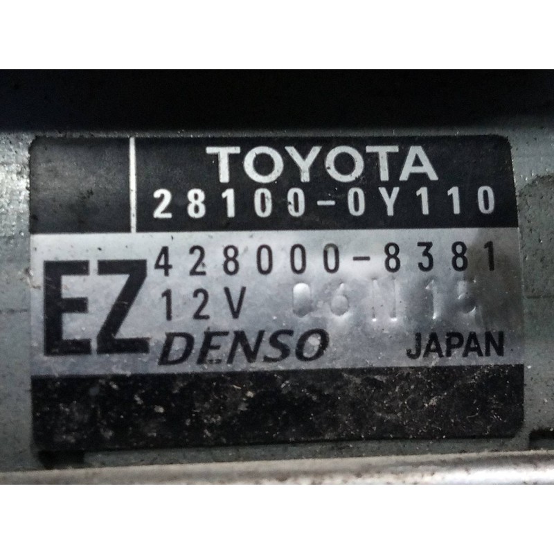 Recambio de motor arranque para toyota yaris active referencia OEM IAM 281000Y110 4280008381 P3-B7-9-3