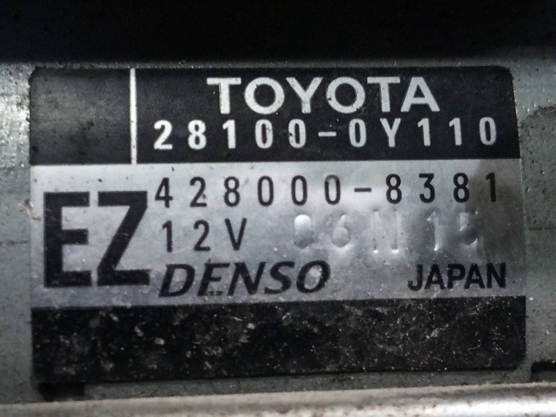 Recambio de motor arranque para toyota yaris active referencia OEM IAM 281000Y110 4280008381 P3-B7-9-3
