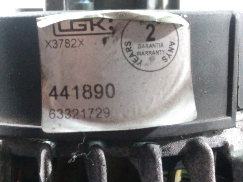 Recambio de alternador para alfa romeo gt (125) 2.0 16v jts distinctive / sport (10.06) referencia OEM IAM 63321729 X3782X P3-B5