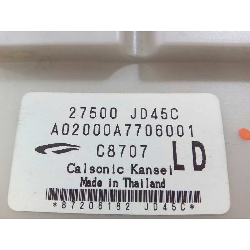 Recambio de mando climatizador para nissan qashqai (j10) acenta referencia OEM IAM 27500JD45C A02000A7706001 E3-B4-25-1