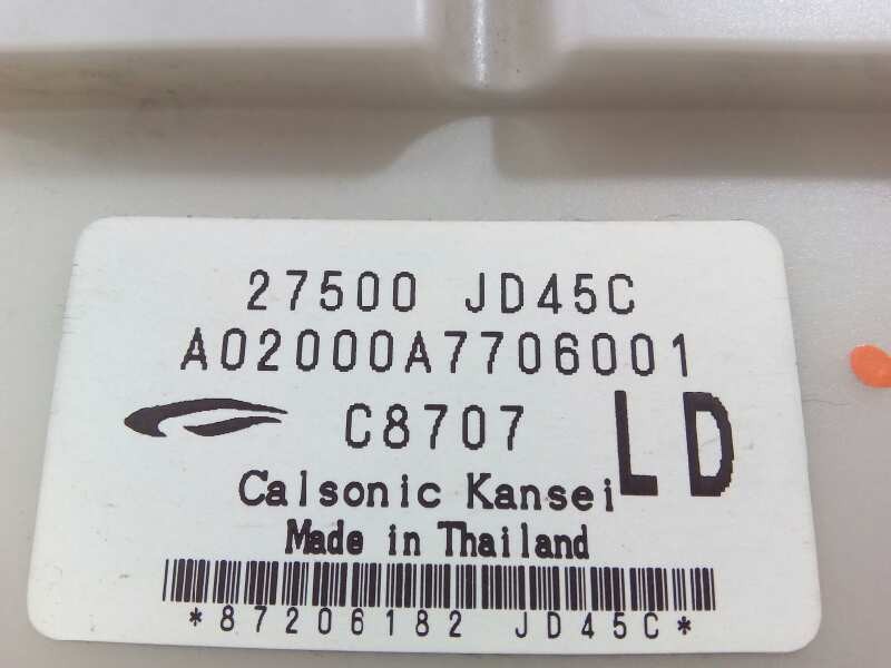 Recambio de mando climatizador para nissan qashqai (j10) acenta referencia OEM IAM 27500JD45C A02000A7706001 E3-B4-25-1