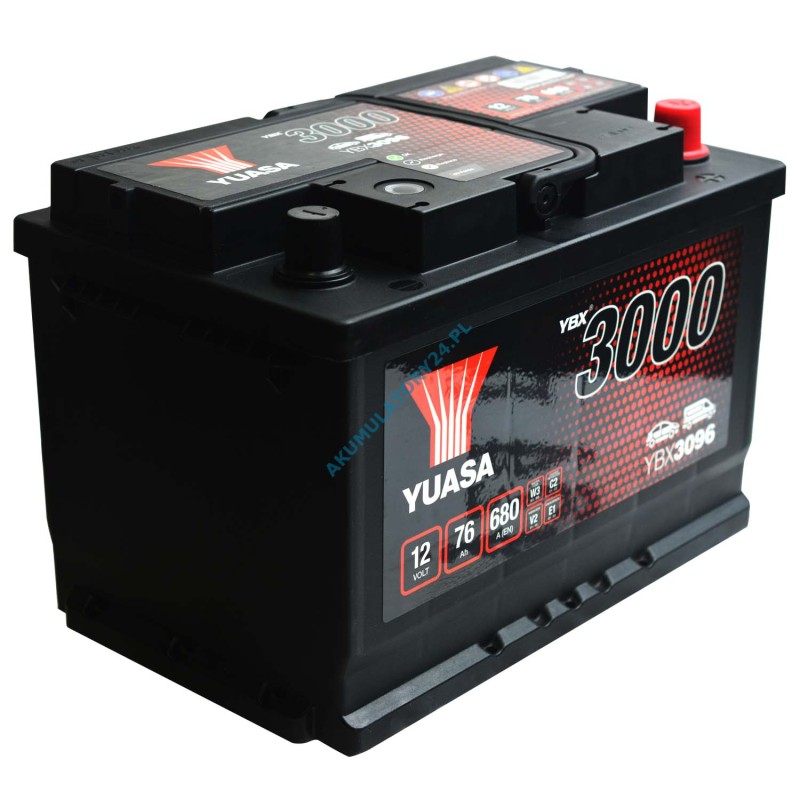 Recambio de bateria para universal bateria yuasa 76ah en 680a 278x175x190 referencia OEM IAM YBX3096 NUEVO TIENDA