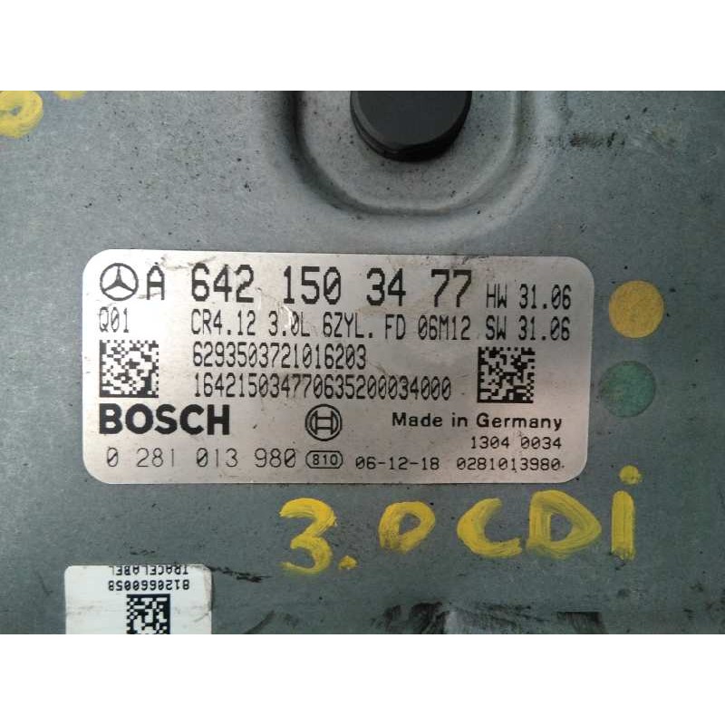 Recambio de centralita motor uce para mercedes-benz clase r (w251) 320 cdi (251.022) referencia OEM IAM A6421503477 0281013980 E