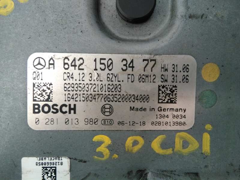 Recambio de centralita motor uce para mercedes-benz clase r (w251) 320 cdi (251.022) referencia OEM IAM A6421503477 0281013980 E