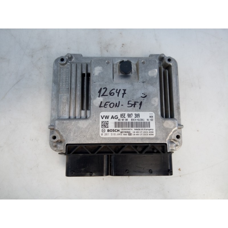 Recambio de centralita motor uce para seat leon (5f1) style visio edition referencia OEM IAM 05E907309 0261S16449 E2-A1-45-1