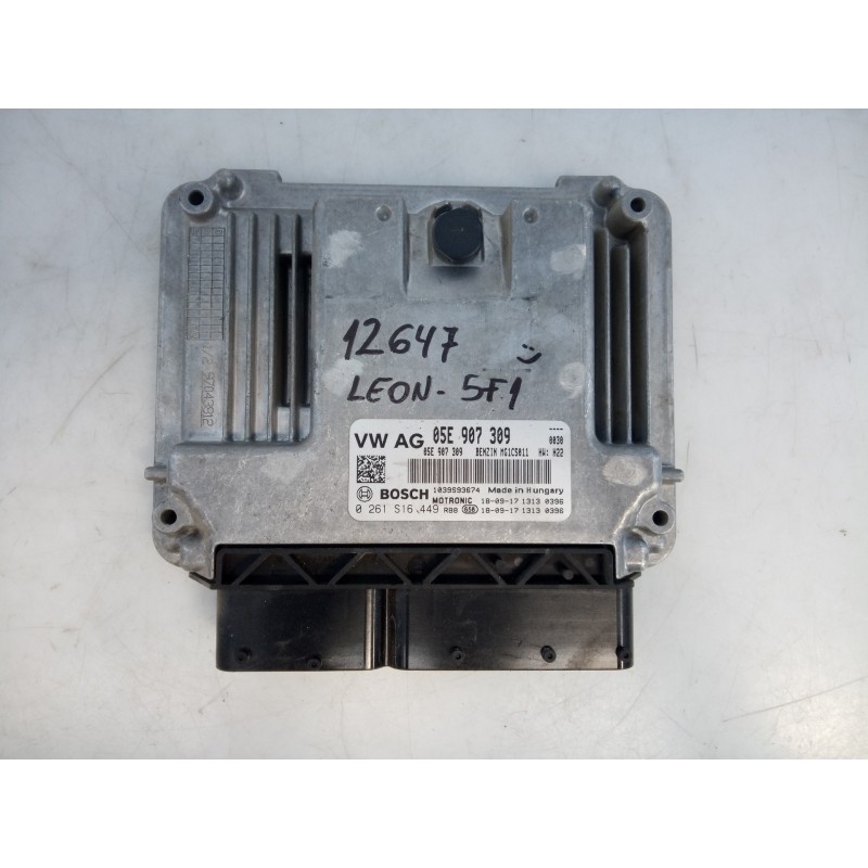 Recambio de centralita motor uce para seat leon (5f1) style visio edition referencia OEM IAM 05E907309 0261S16449 E2-A1-45-1