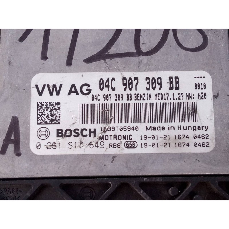 Recambio de centralita motor uce para seat arona style referencia OEM IAM 04C907309BB 0261D17649 E2-A1-18-1