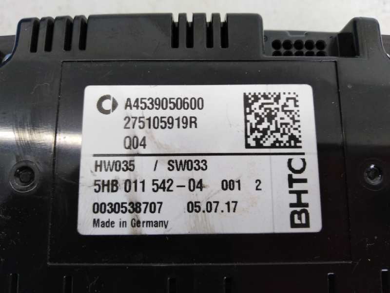 Recambio de mando climatizador para smart fortwo coupe basis (66kw) (453.344) referencia OEM IAM A4539050600 275105919R E3-A1-35
