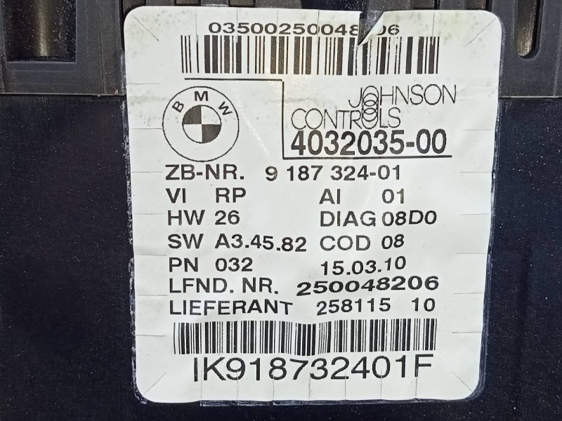 Recambio de cuadro instrumentos para bmw serie 1 berlina (e81/e87) 120i referencia OEM IAM 403203500 918732401 E3-A2-25-2