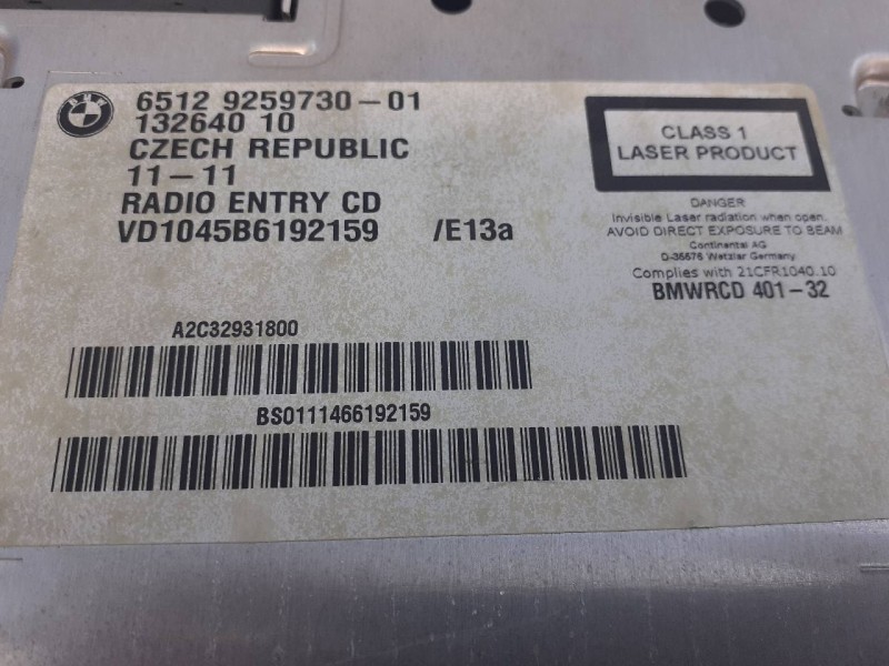 Recambio de sistema audio / radio cd para bmw serie 3 touring (e91) 318d referencia OEM IAM 6512925973001  E3-A2-5-4