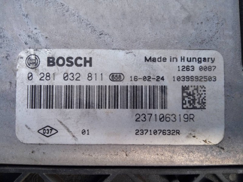 Recambio de centralita motor uce para renault clio iv business referencia OEM IAM 237106319R 0281032811 E2-A1-28-3