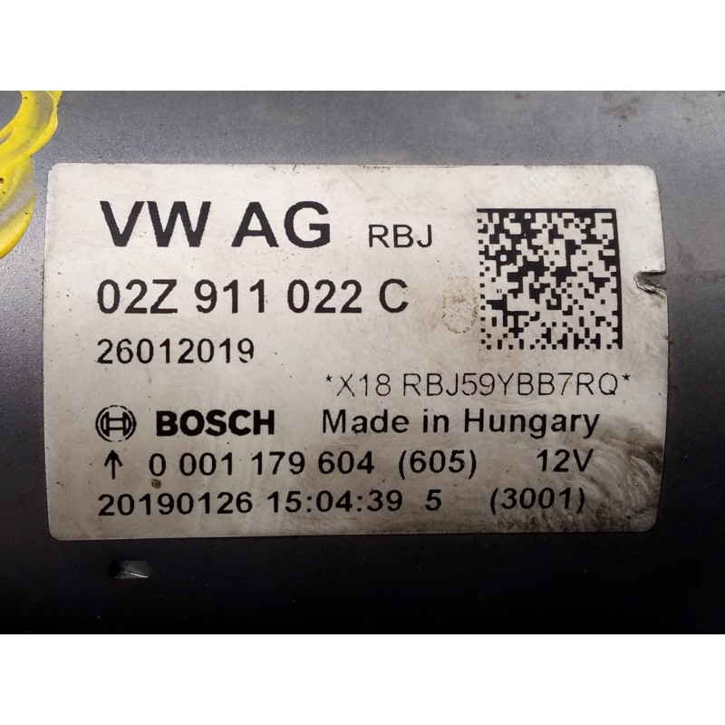 Recambio de motor arranque para seat arona style referencia OEM IAM 02Z911022C 1005851604 P3-B7-9-1