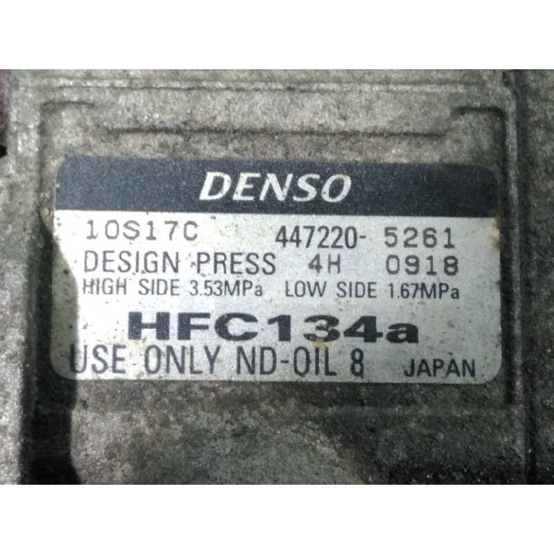 Recambio de compresor aire acondicionado para toyota land cruiser (j12) 3.0 d-4d gx referencia OEM IAM 4472205261 447220 P3-B2-3