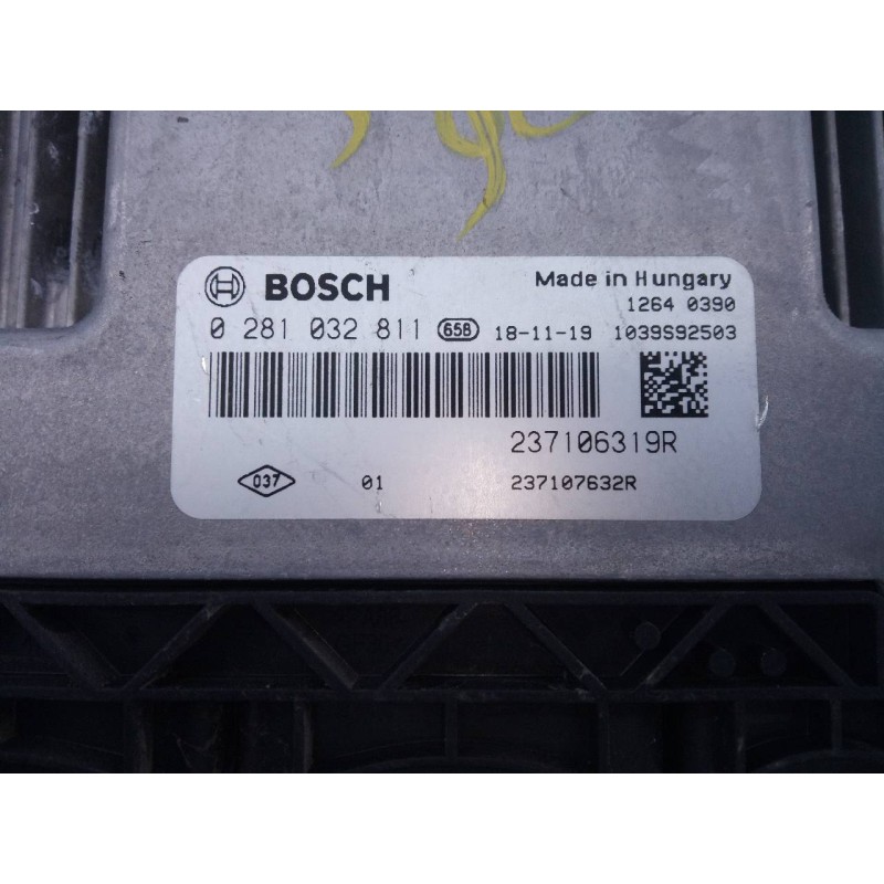 Recambio de centralita motor uce para dacia dokker express ambiance referencia OEM IAM 237106319R 0281032811 E2-A1-38-3