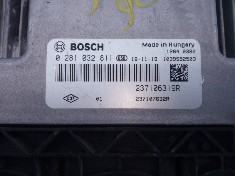 Recambio de centralita motor uce para dacia dokker express ambiance referencia OEM IAM 237106319R 0281032811 E2-A1-38-3