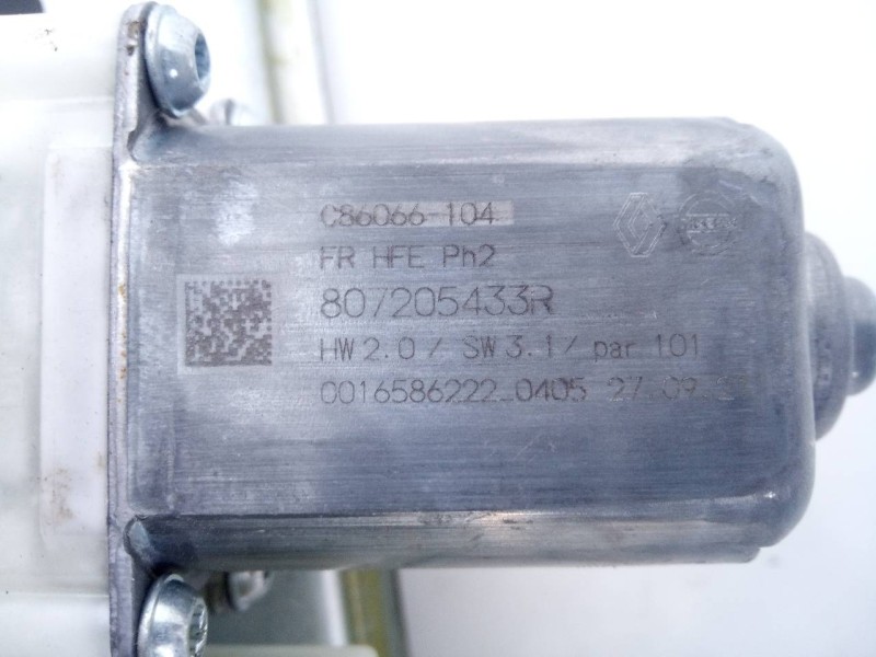 Recambio de elevalunas delantero derecho para renault kadjar intens referencia OEM IAM 807205433R  E1-A1-48-1