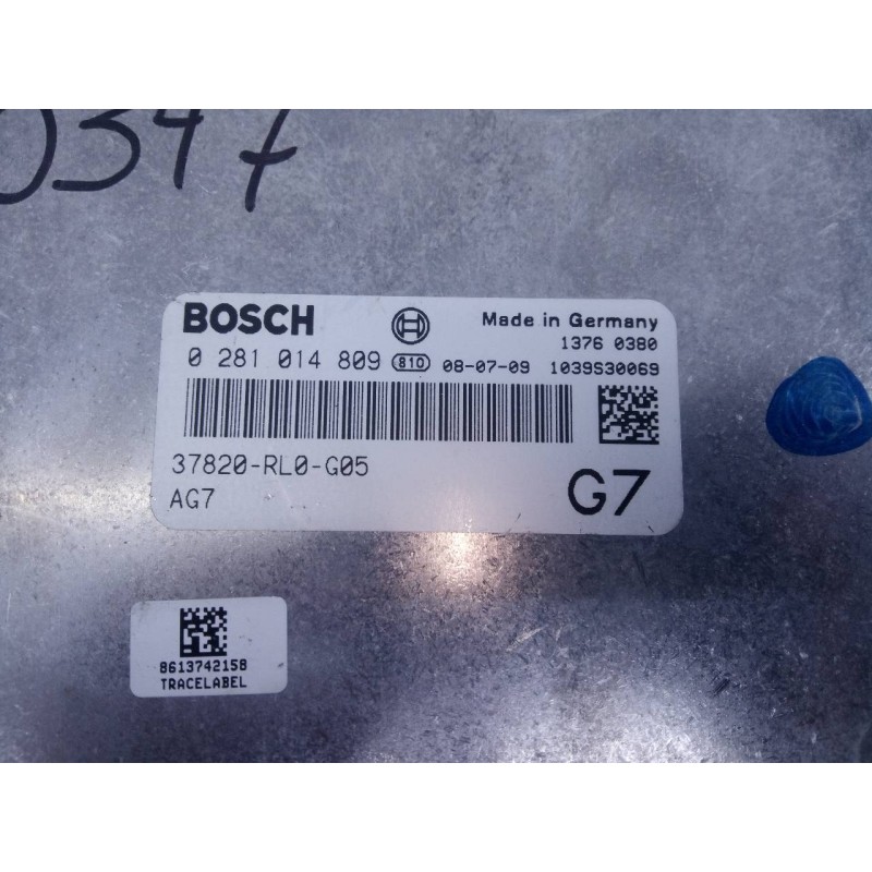 Recambio de centralita motor uce para honda accord berlina (cu) executive referencia OEM IAM 0281014809 4079182387 E3-B5-18-2