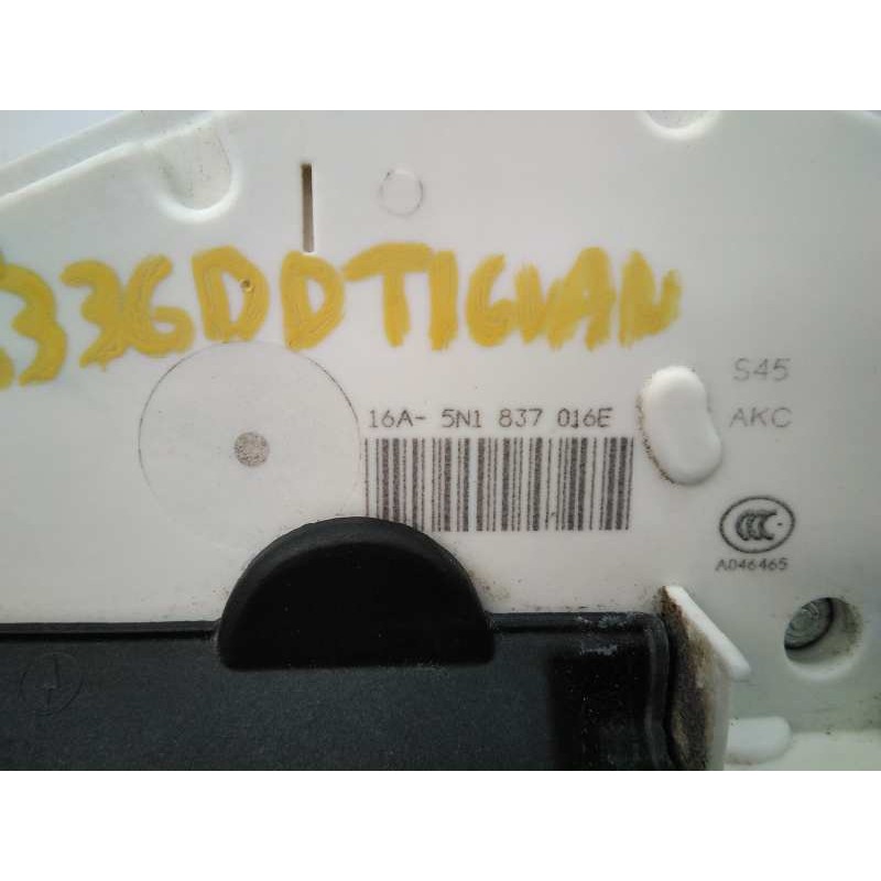 Recambio de cerradura puerta delantera derecha para volkswagen tiguan (5n2) advance bluemotion referencia OEM IAM 5N1837016E  E1