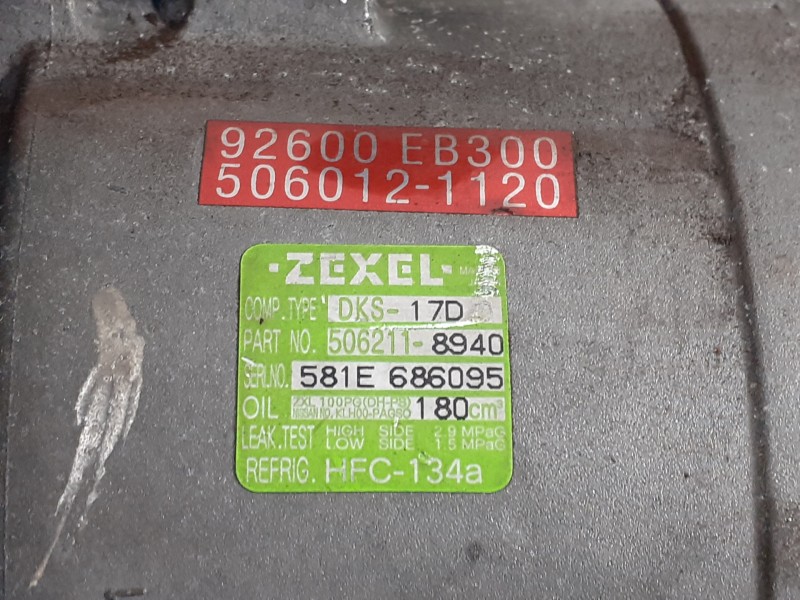 Recambio de compresor aire acondicionado para nissan pathfinder (r51) 2.5 dci se referencia OEM IAM 92600EB300 5060121120 P3-A2-