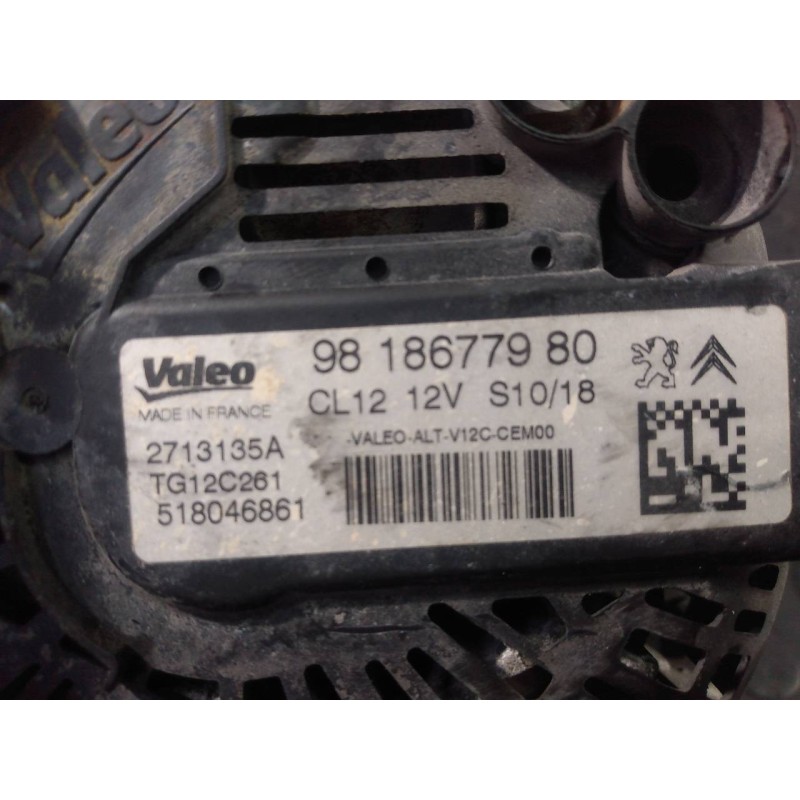Recambio de alternador para citroën c-elysée feel referencia OEM IAM 9818677980 2713135A P3-B6-20-4