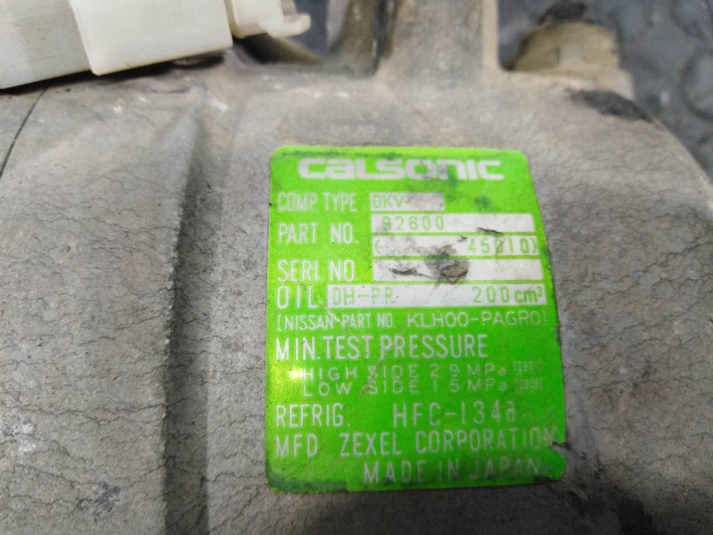 Recambio de compresor aire acondicionado para nissan terrano/terrano.ii (r20) comfort referencia OEM IAM 9260045010  P3-B3-24-3