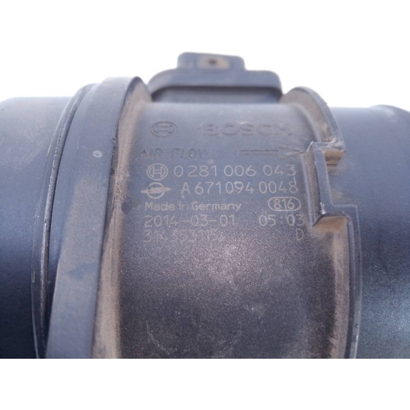 Recambio de caudalimetro para ssangyong korando premium 4x2 referencia OEM IAM 0281006043 A6710940048 E3-A3-34-1