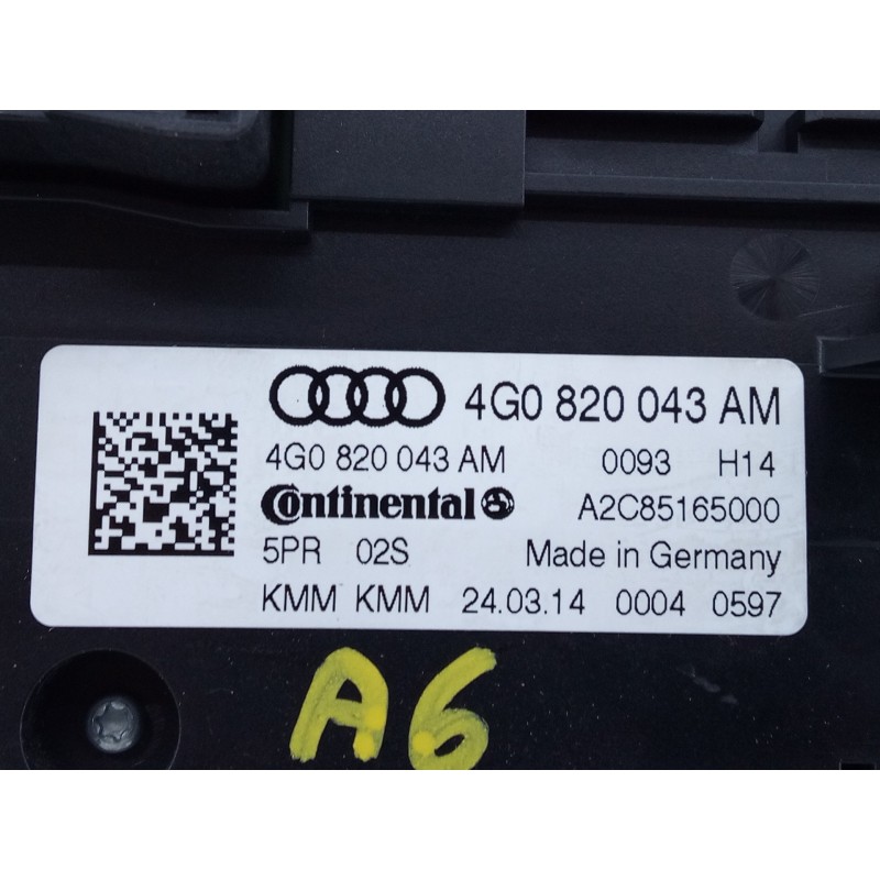 Recambio de mando climatizador para audi a6 avant (4g5) 3.0 tdi quattro referencia OEM IAM 4G0820043AM  E2-A3-13-1