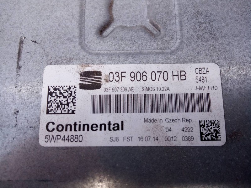 Recambio de centralita motor uce para seat toledo (kg3) reference referencia OEM IAM 03F906070HB 5WP44880 E2-A1-23-1