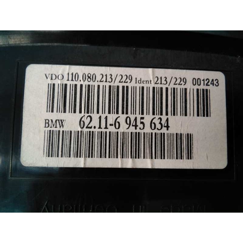 Recambio de cuadro instrumentos para bmw serie 5 berlina (e60) 525d referencia OEM IAM 62116945634 110080213229 E3-A2-28-2