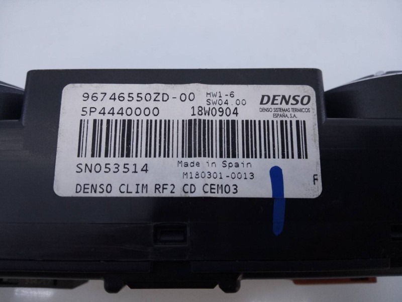 Recambio de mando calefaccion / aire acondicionado para citroën c-elysée feel referencia OEM IAM 96746550ZD 5P4440000 E3-B2-53-4