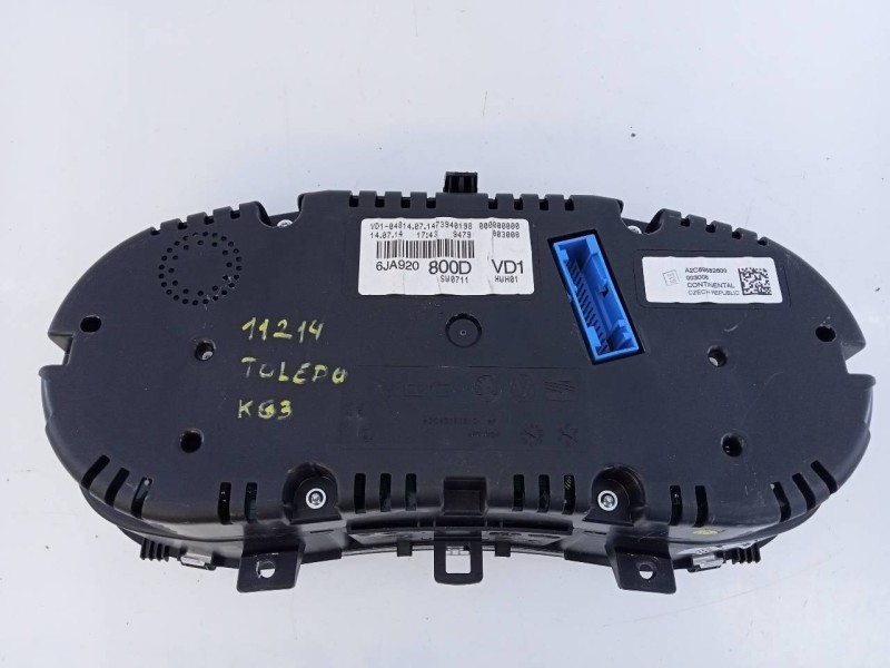 Recambio de cuadro instrumentos para seat toledo (kg3) reference referencia OEM IAM 6JA920800D  E2-A1-38-7