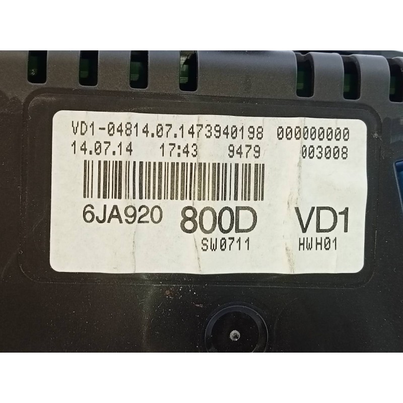 Recambio de cuadro instrumentos para seat toledo (kg3) reference referencia OEM IAM 6JA920800D  E2-A1-38-7