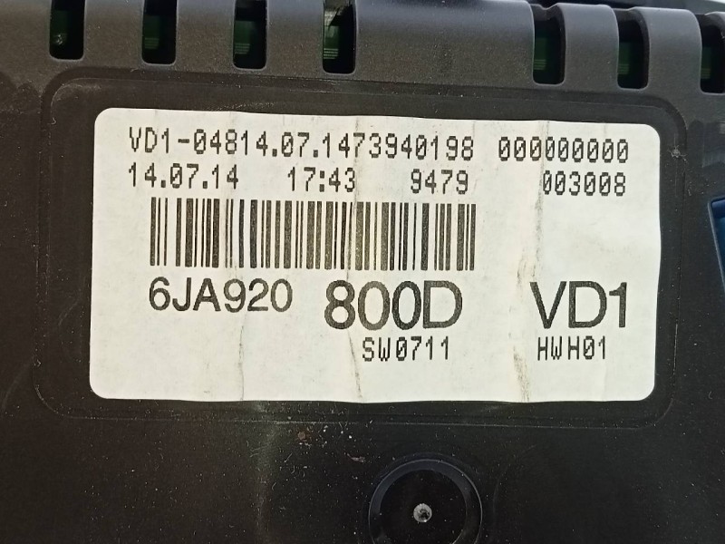 Recambio de cuadro instrumentos para seat toledo (kg3) reference referencia OEM IAM 6JA920800D  E2-A1-38-7