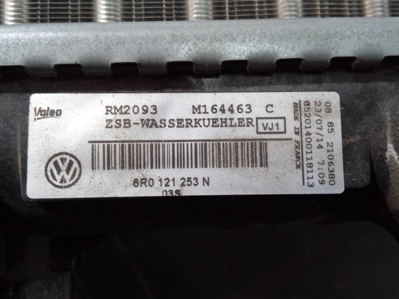 Recambio de radiador agua para seat toledo (kg3) reference referencia OEM IAM 6R0121253N RM2093 P2-A6-7