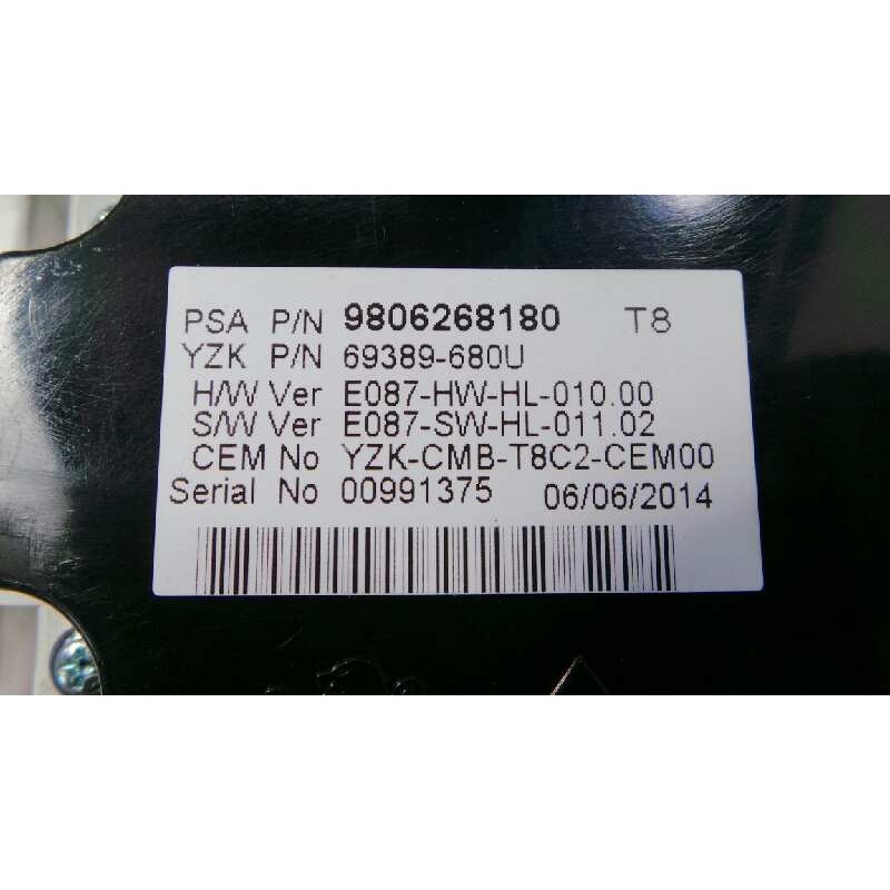 Recambio de cuadro instrumentos para peugeot 5008 allure referencia OEM IAM 9806268180  E1-A4-51-2