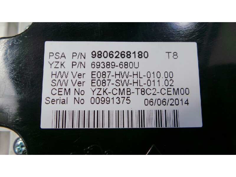 Recambio de cuadro instrumentos para peugeot 5008 allure referencia OEM IAM 9806268180  E1-A4-51-2