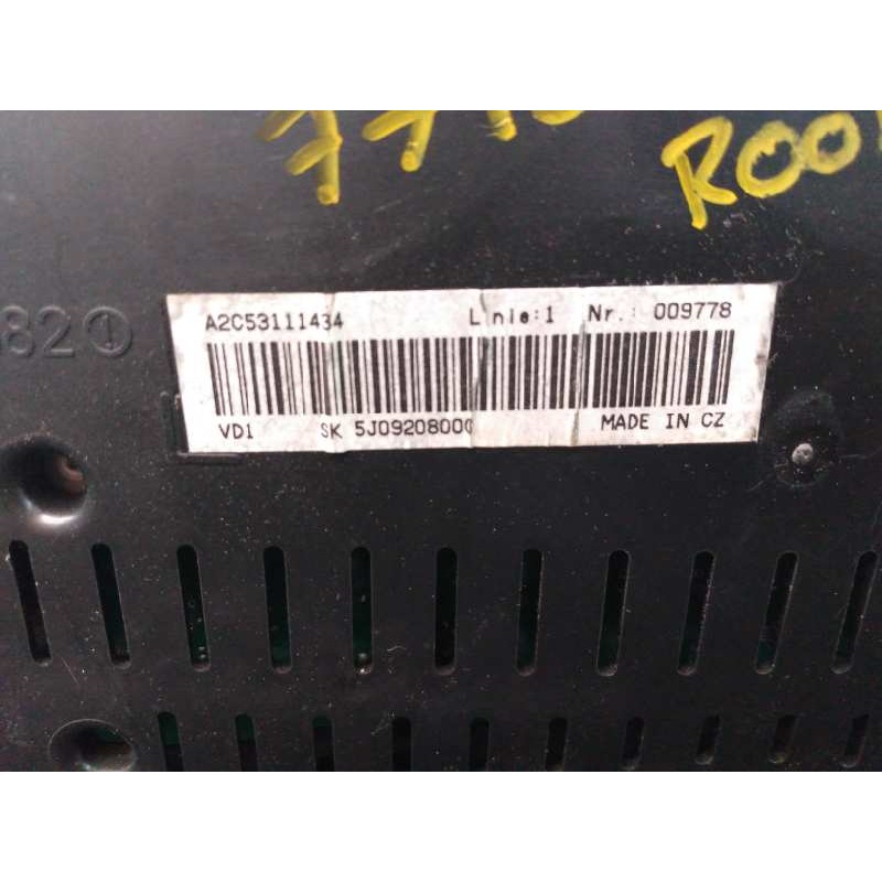 Recambio de cuadro instrumentos para skoda roomster (5j7) praktik referencia OEM IAM 5J0920800C A2C53111434 E2-A1-33-3